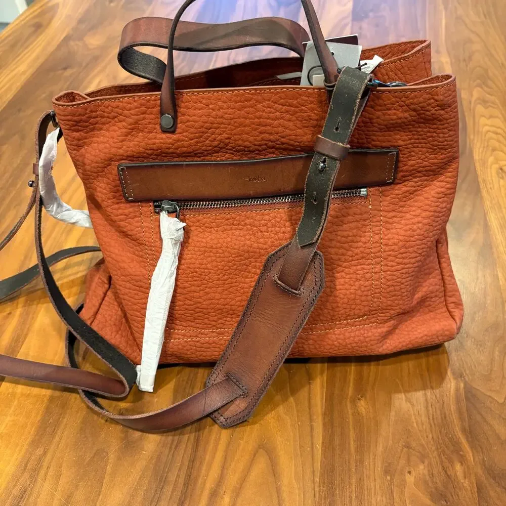 NWT Kooba Ridgefield Pebbled Leather Satchel